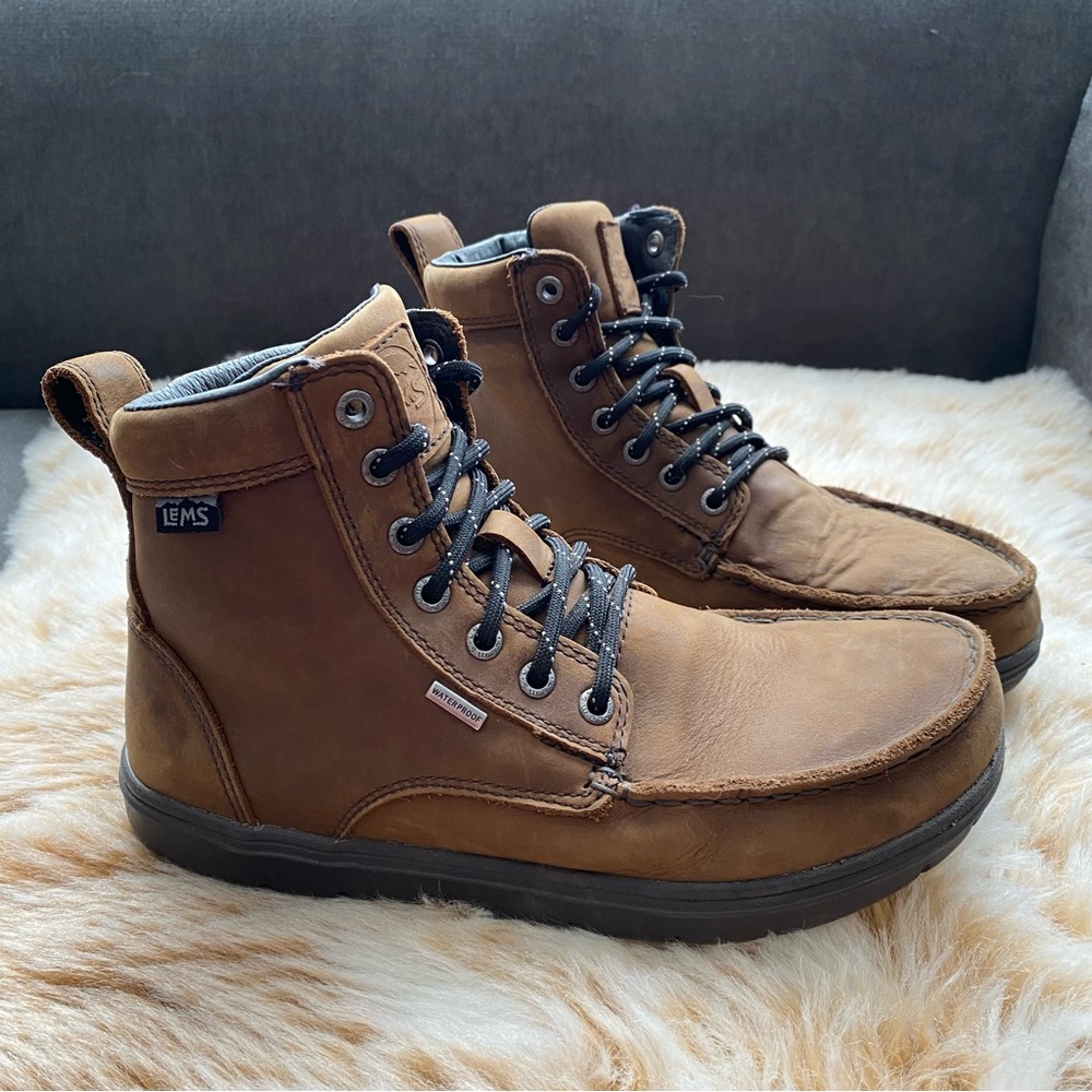 Lems Waterproof Boulder Boot Weathered Umber Brown